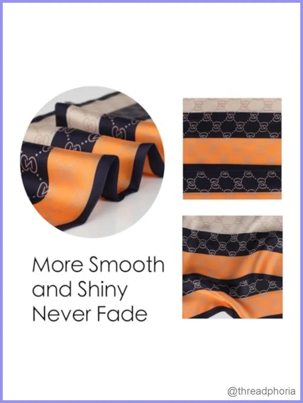 Silk Like Satin Head Scarf Square Neck Scarf for Hair Bags